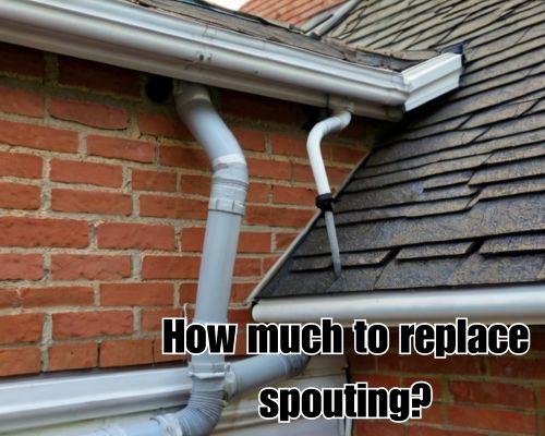 Gutter downpipe installed and aligned.